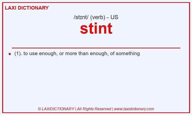 Definition stint in American English