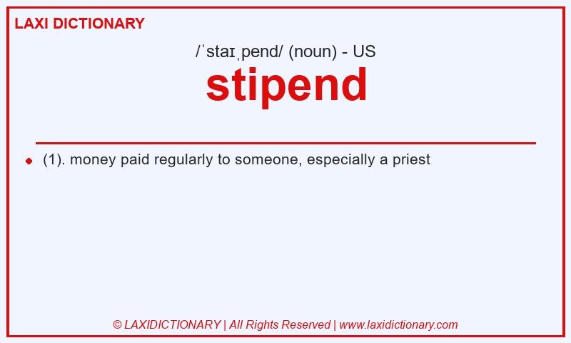 Definition stipend in American English