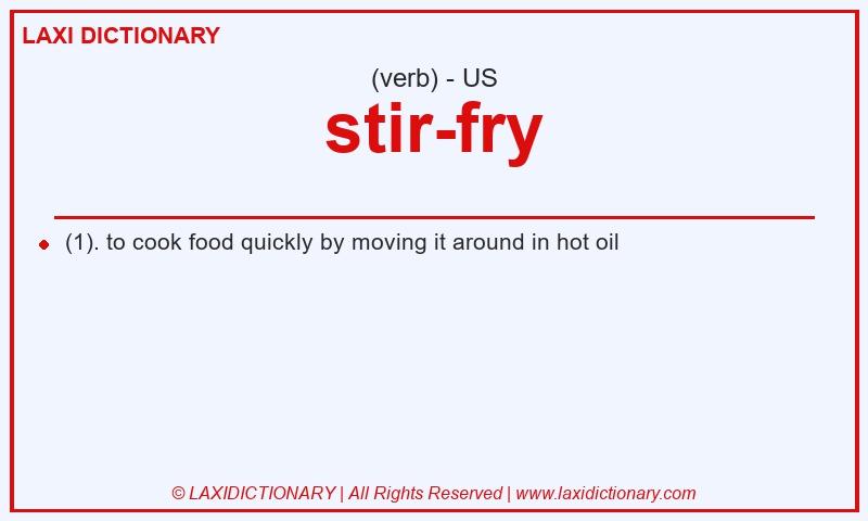Definition stir-fry in American English