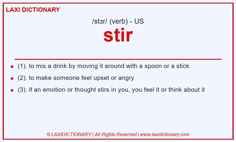Definition stir in American English