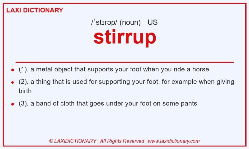 Definition stirrup in American English