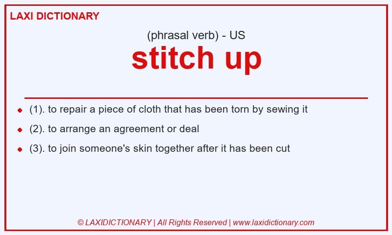 Definition stitch up in American English