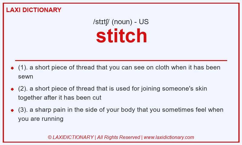 Definition stitch in American English