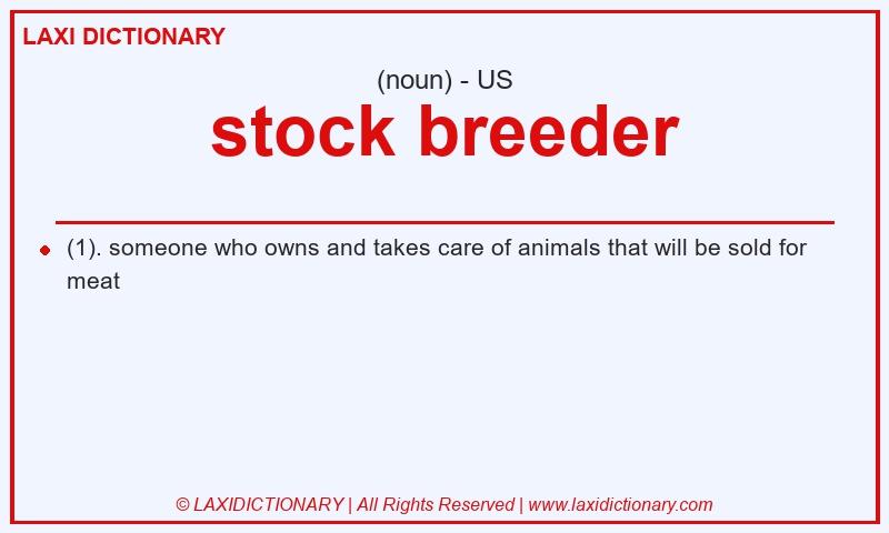 Definition stock breeder in American English