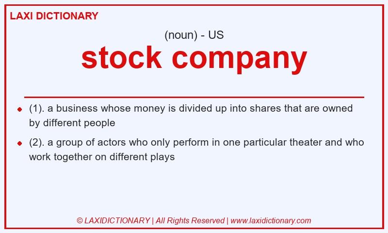 Definition stock company in American English