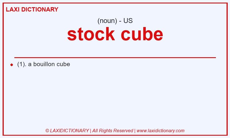 Definition stock cube in American English