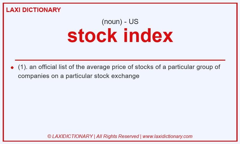 Definition stock index in American English