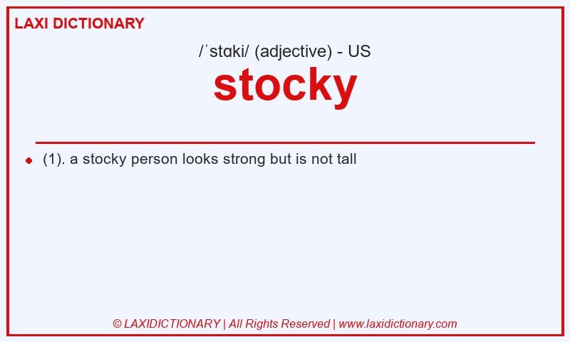 Definition stocky in American English