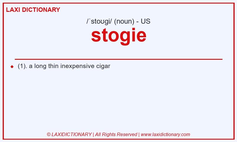 Definition stogie in American English