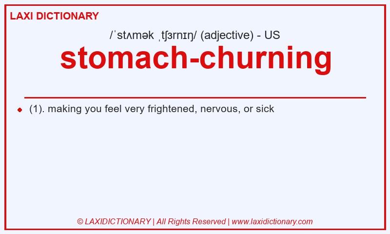 Definition stomach-churning in American English