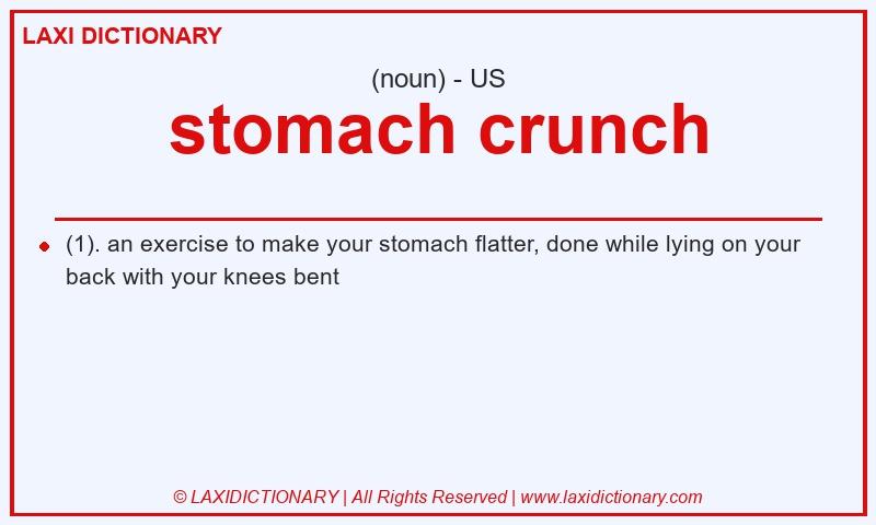 Definition stomach crunch in American English