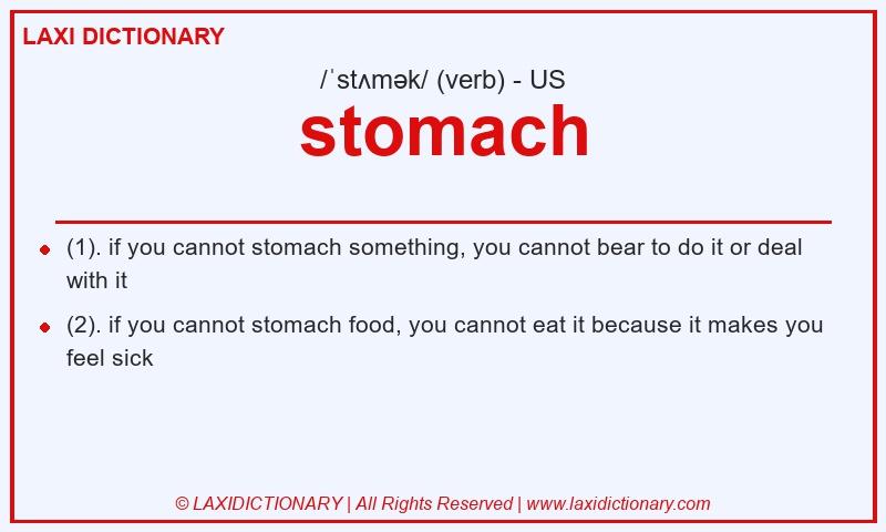 Definition stomach in American English