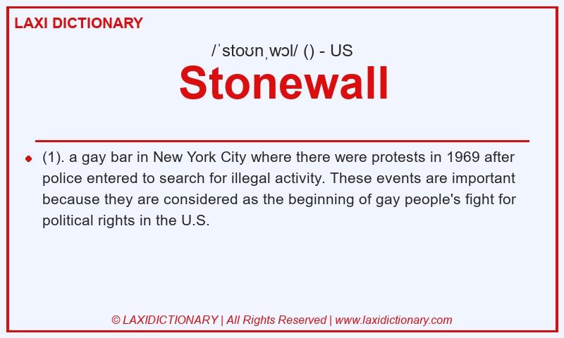 Definition Stonewall in American English