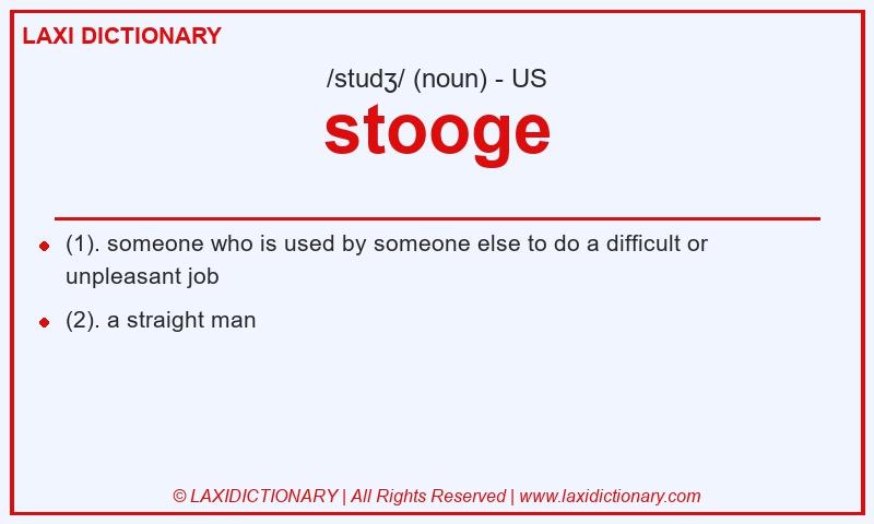 Definition stooge in American English