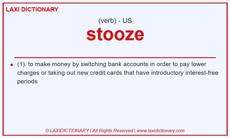 Definition stooze in American English