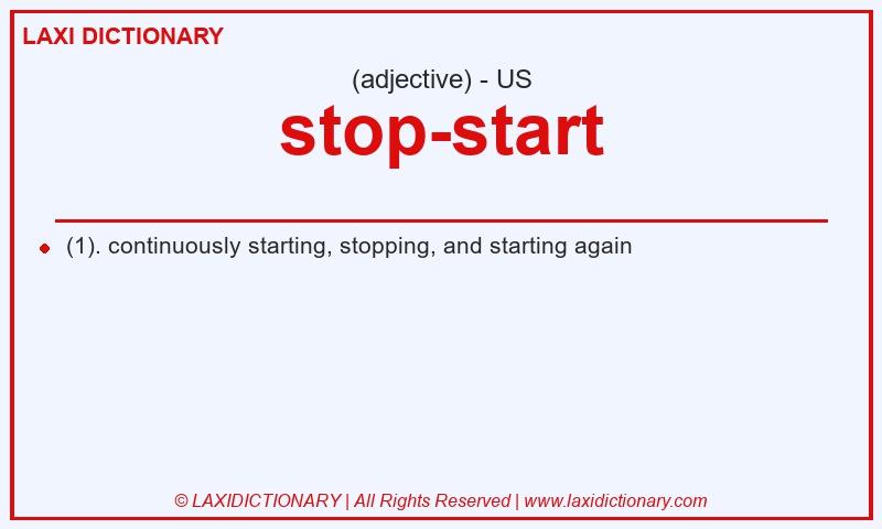 Definition stop-start in American English