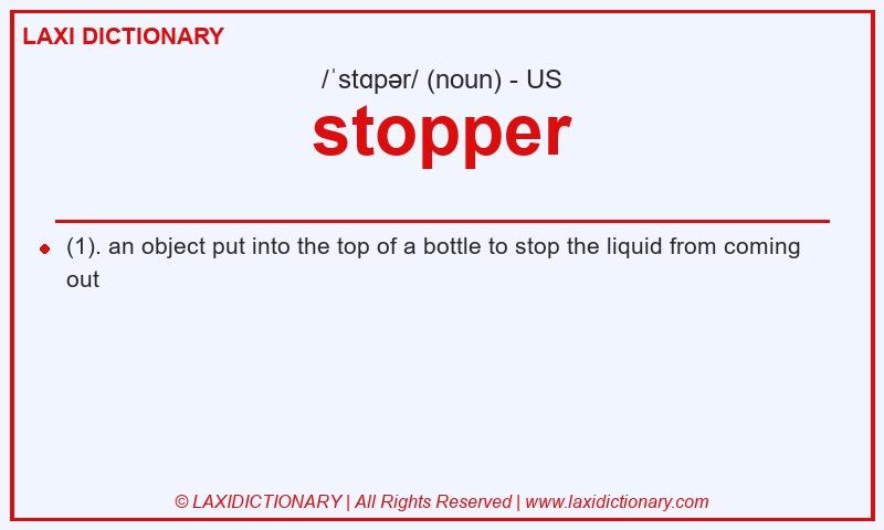 Definition stopper in American English