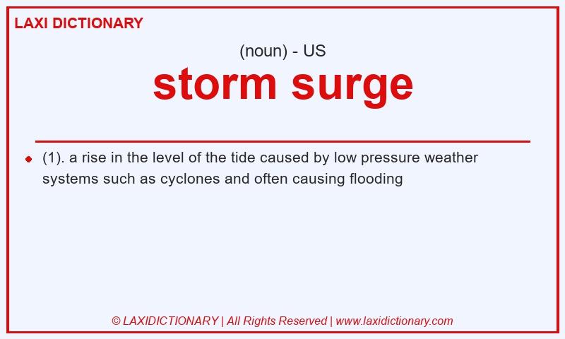 Definition storm surge in American English