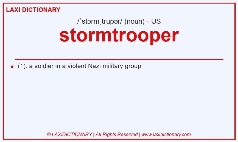 Definition stormtrooper in American English