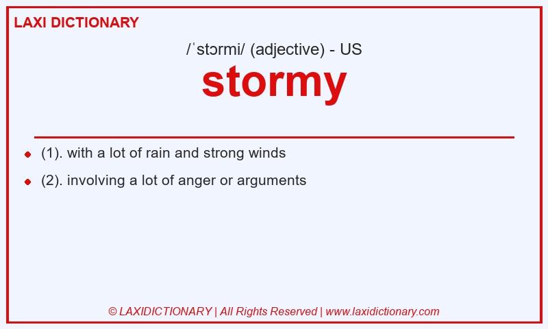 Definition stormy in American English
