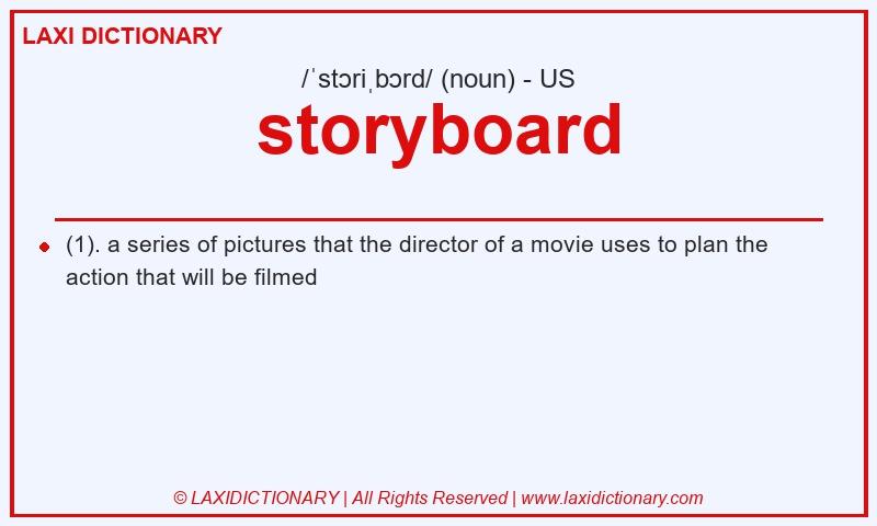 Definition storyboard in American English