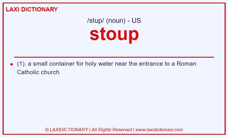 Definition stoup in American English