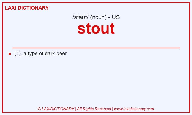 Definition stout in American English