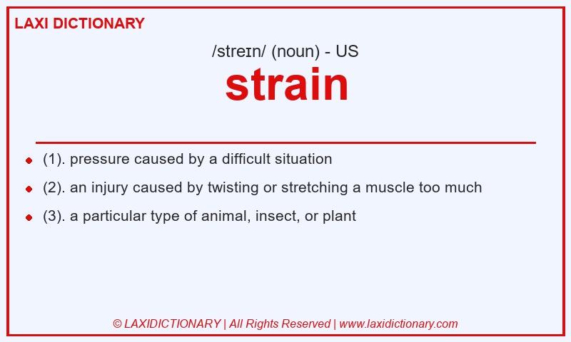 Definition strain in American English