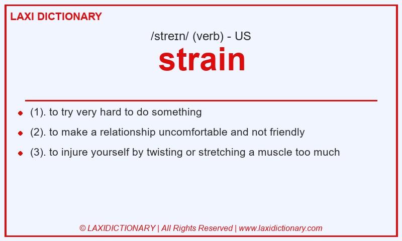 Definition strain in American English