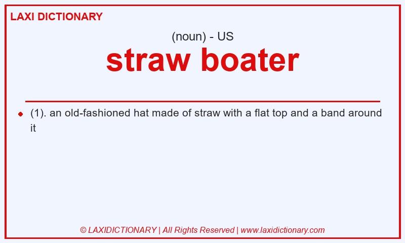 Definition straw boater in American English