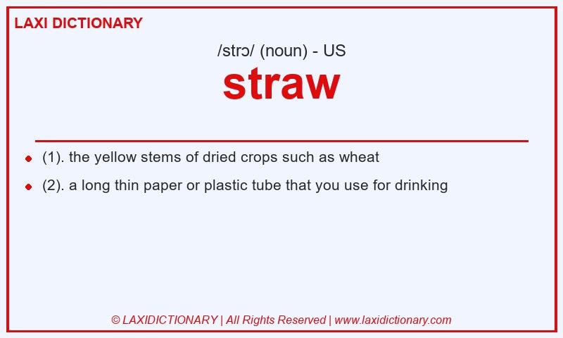 Definition straw in American English