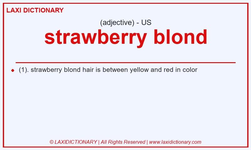 Definition strawberry blond in American English