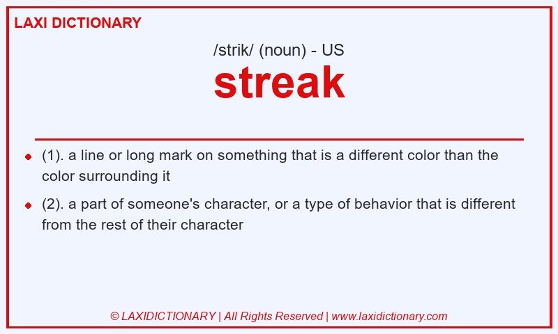 Definition streak in American English