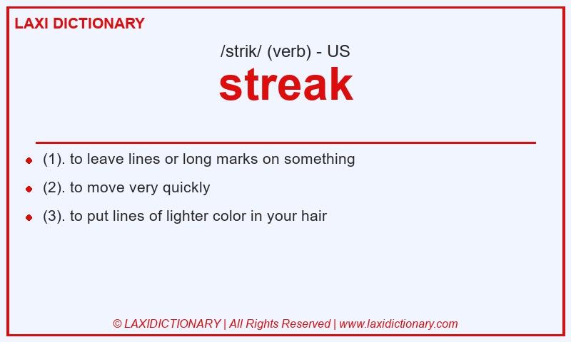 Definition streak in American English