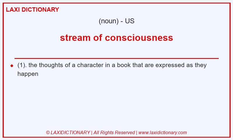 Definition stream of consciousness in American English