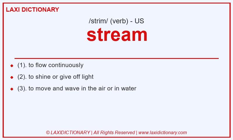 Definition stream in American English