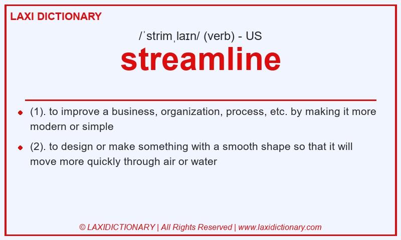 Definition streamline in American English