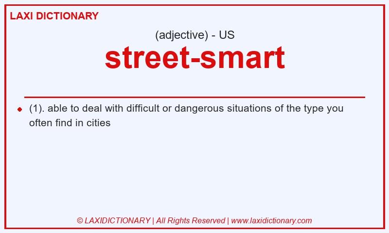 Definition street-smart in American English