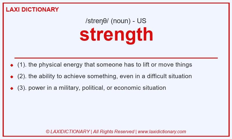 Definition strength in American English