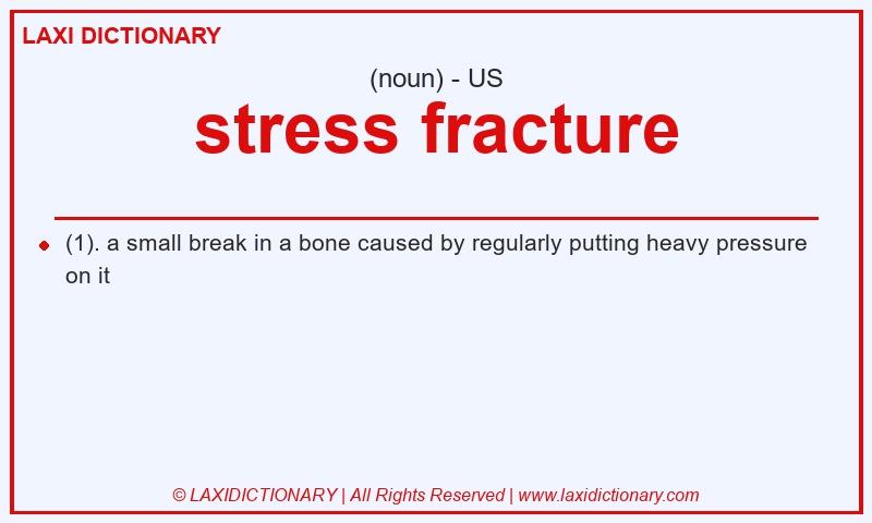 Definition stress fracture in American English