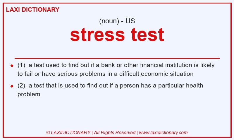 Definition stress test in American English