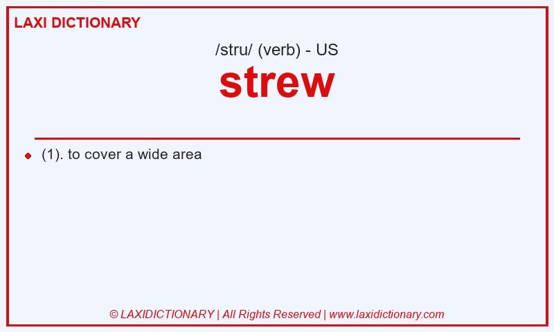 Definition strew in American English