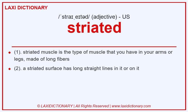 Definition striated in American English