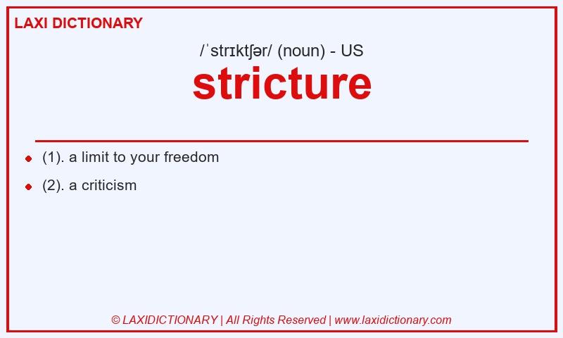 Definition stricture in American English
