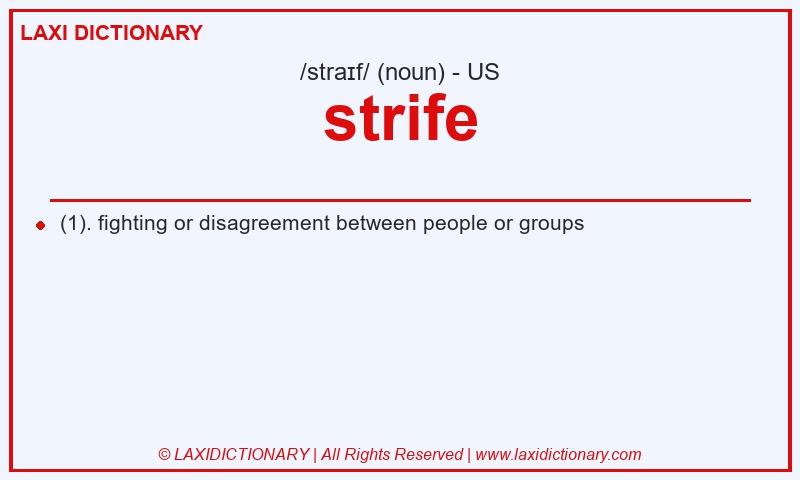 Definition strife in American English