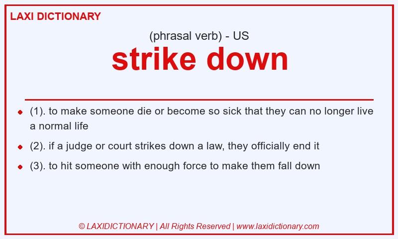 Definition strike down in American English