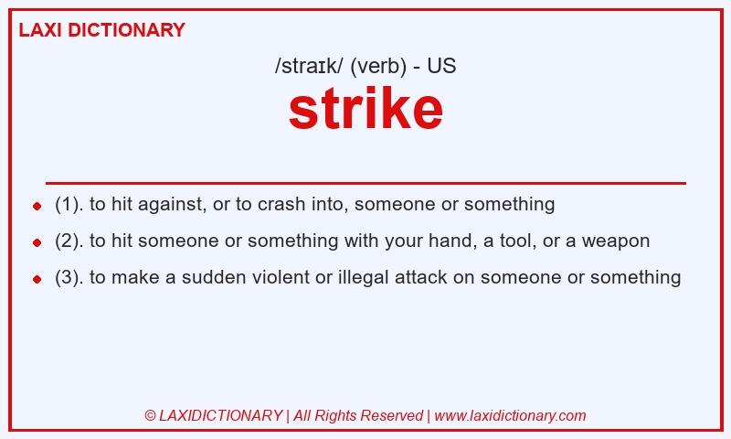 Definition strike in American English