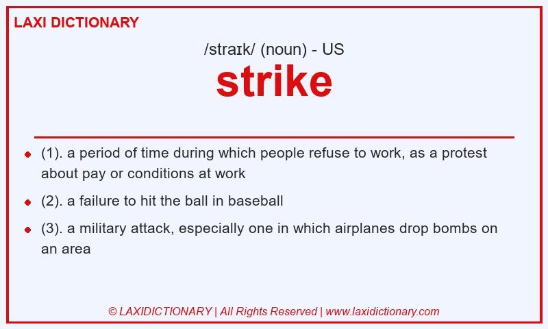Definition strike in American English