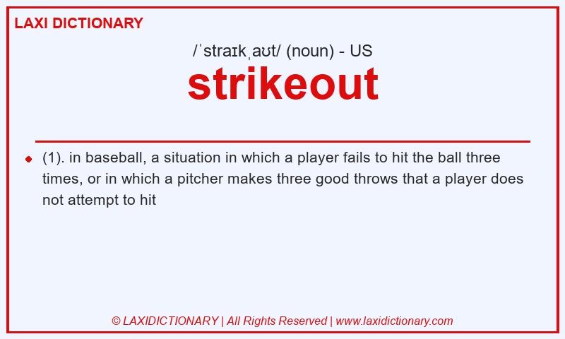 Definition strikeout in American English