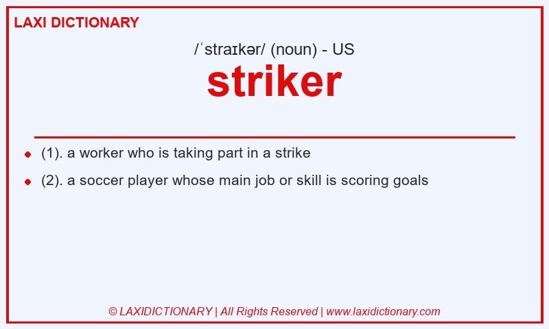 Definition striker in American English